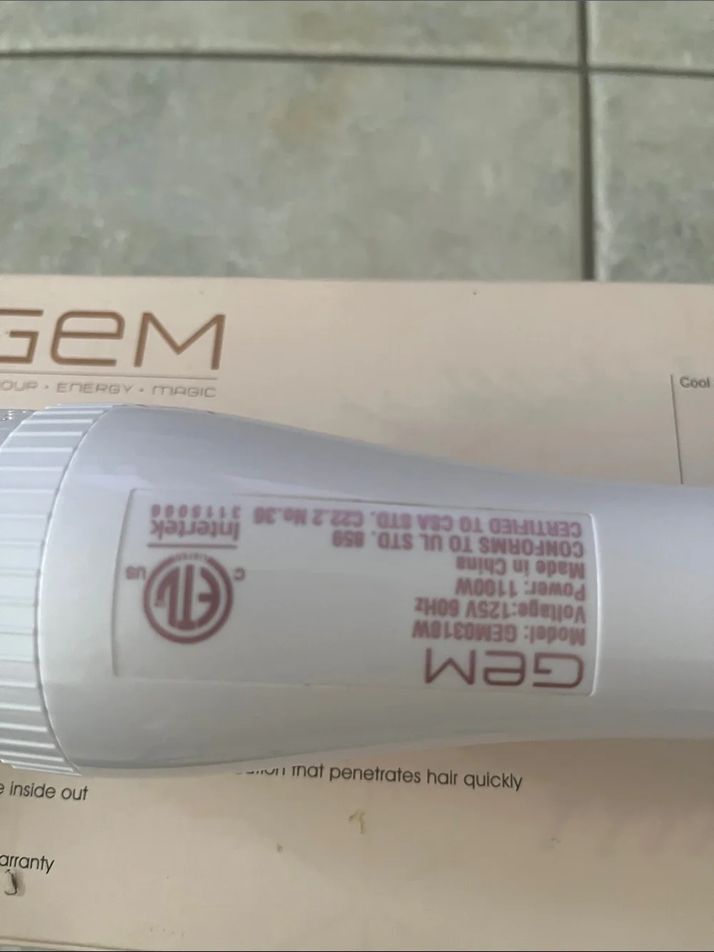 GEM HOT AIR BRUSH STYLING GEM0318W